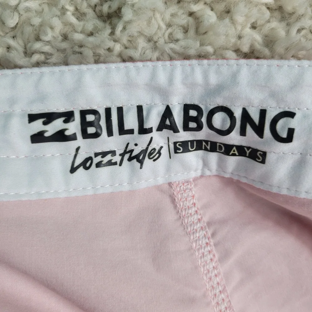 Billabong Lo Tides Sundays Board Shorts‎ Men 34 Pink Blue Tie Dye Excellent Surf
